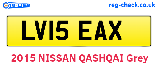 LV15EAX are the vehicle registration plates.