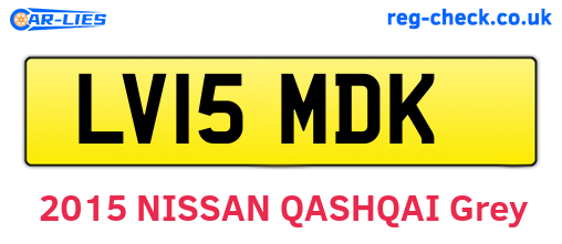 LV15MDK are the vehicle registration plates.