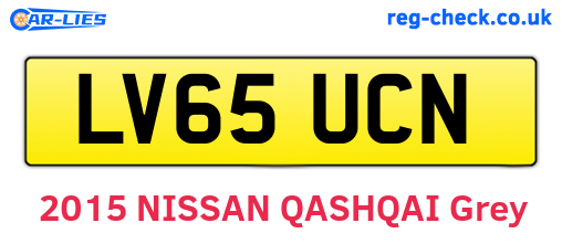 LV65UCN are the vehicle registration plates.