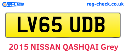 LV65UDB are the vehicle registration plates.