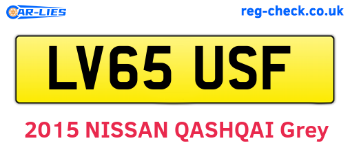 LV65USF are the vehicle registration plates.