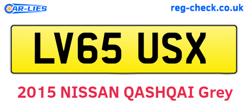 LV65USX are the vehicle registration plates.