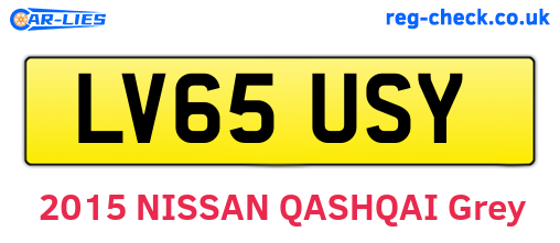 LV65USY are the vehicle registration plates.