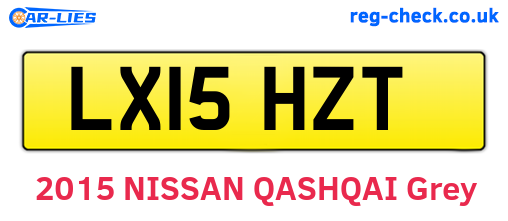 LX15HZT are the vehicle registration plates.