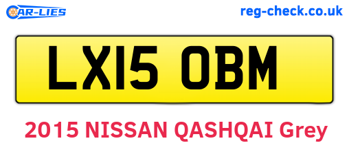 LX15OBM are the vehicle registration plates.