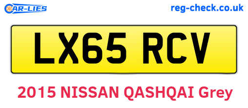 LX65RCV are the vehicle registration plates.