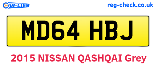 MD64HBJ are the vehicle registration plates.