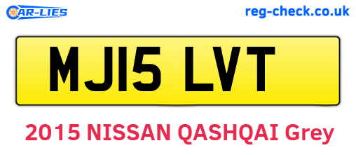 MJ15LVT are the vehicle registration plates.
