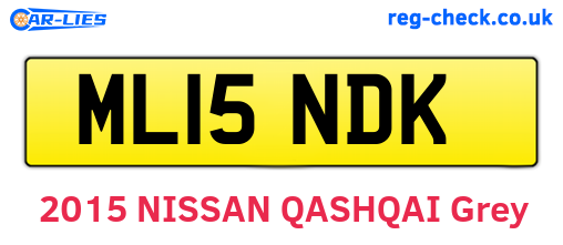 ML15NDK are the vehicle registration plates.