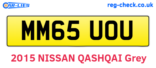 MM65UOU are the vehicle registration plates.