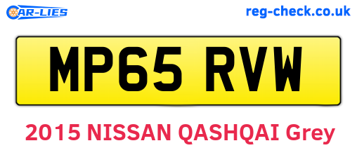 MP65RVW are the vehicle registration plates.