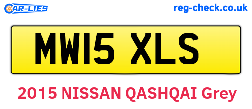 MW15XLS are the vehicle registration plates.