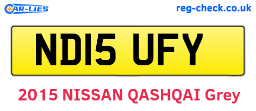ND15UFY are the vehicle registration plates.