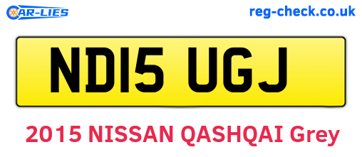 ND15UGJ are the vehicle registration plates.