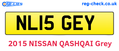 NL15GEY are the vehicle registration plates.