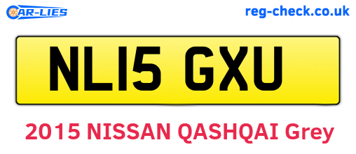 NL15GXU are the vehicle registration plates.