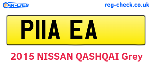 P11AEA are the vehicle registration plates.