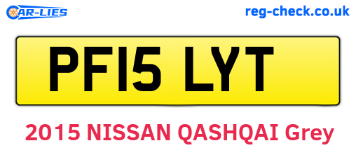 PF15LYT are the vehicle registration plates.