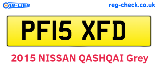 PF15XFD are the vehicle registration plates.