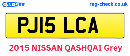 PJ15LCA are the vehicle registration plates.