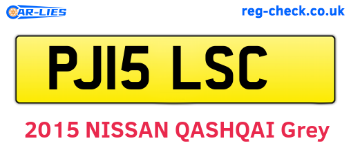 PJ15LSC are the vehicle registration plates.