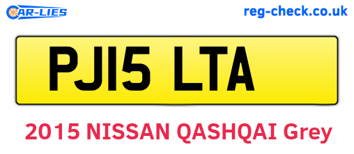 PJ15LTA are the vehicle registration plates.