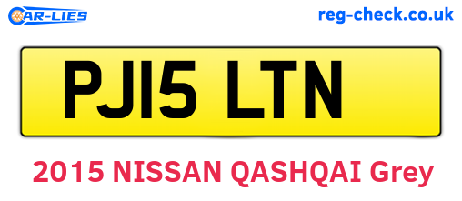 PJ15LTN are the vehicle registration plates.