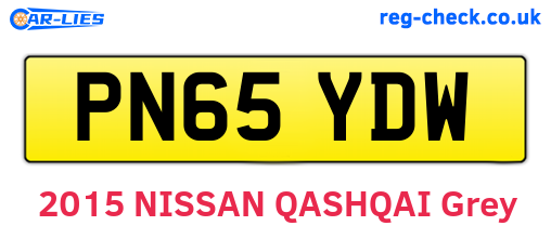 PN65YDW are the vehicle registration plates.