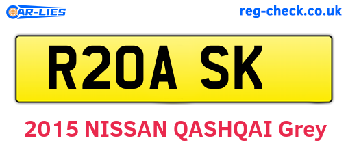 R20ASK are the vehicle registration plates.