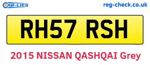 RH57RSH are the vehicle registration plates.