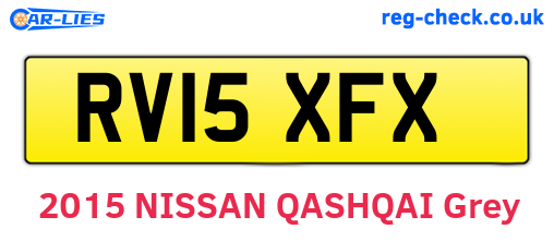 RV15XFX are the vehicle registration plates.