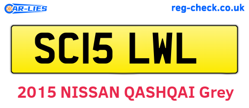 SC15LWL are the vehicle registration plates.