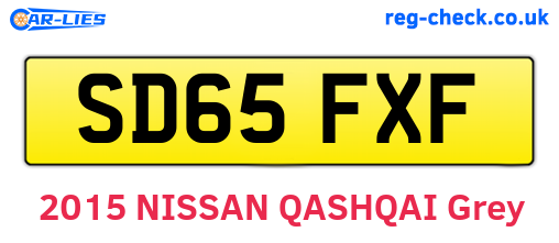 SD65FXF are the vehicle registration plates.