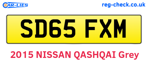 SD65FXM are the vehicle registration plates.