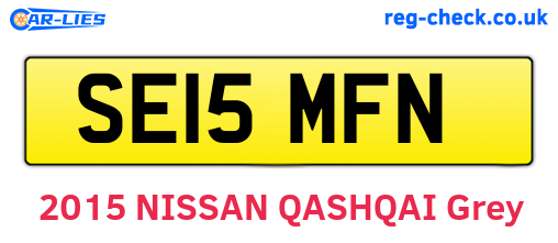 SE15MFN are the vehicle registration plates.