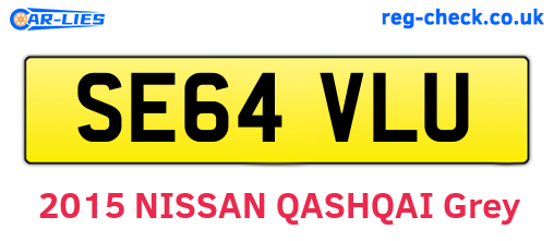 SE64VLU are the vehicle registration plates.