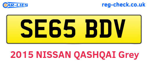 SE65BDV are the vehicle registration plates.