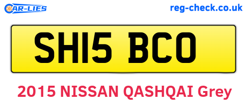 SH15BCO are the vehicle registration plates.
