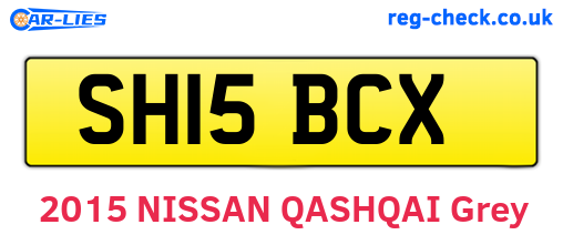 SH15BCX are the vehicle registration plates.