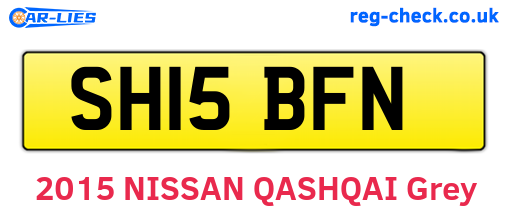 SH15BFN are the vehicle registration plates.