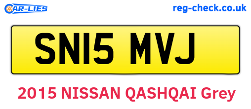SN15MVJ are the vehicle registration plates.