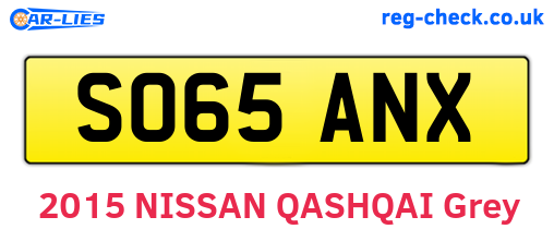 SO65ANX are the vehicle registration plates.