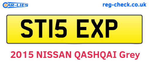 ST15EXP are the vehicle registration plates.