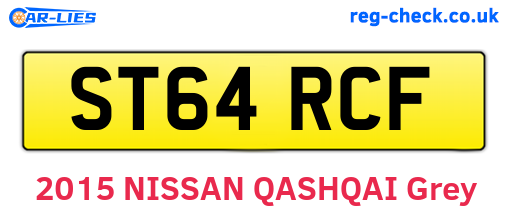 ST64RCF are the vehicle registration plates.