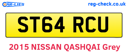 ST64RCU are the vehicle registration plates.