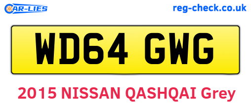 WD64GWG are the vehicle registration plates.