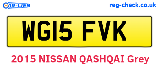 WG15FVK are the vehicle registration plates.