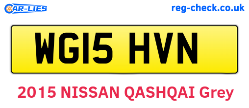 WG15HVN are the vehicle registration plates.