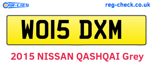 WO15DXM are the vehicle registration plates.