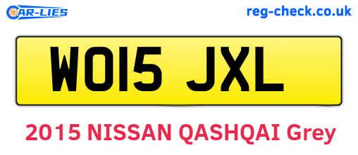 WO15JXL are the vehicle registration plates.